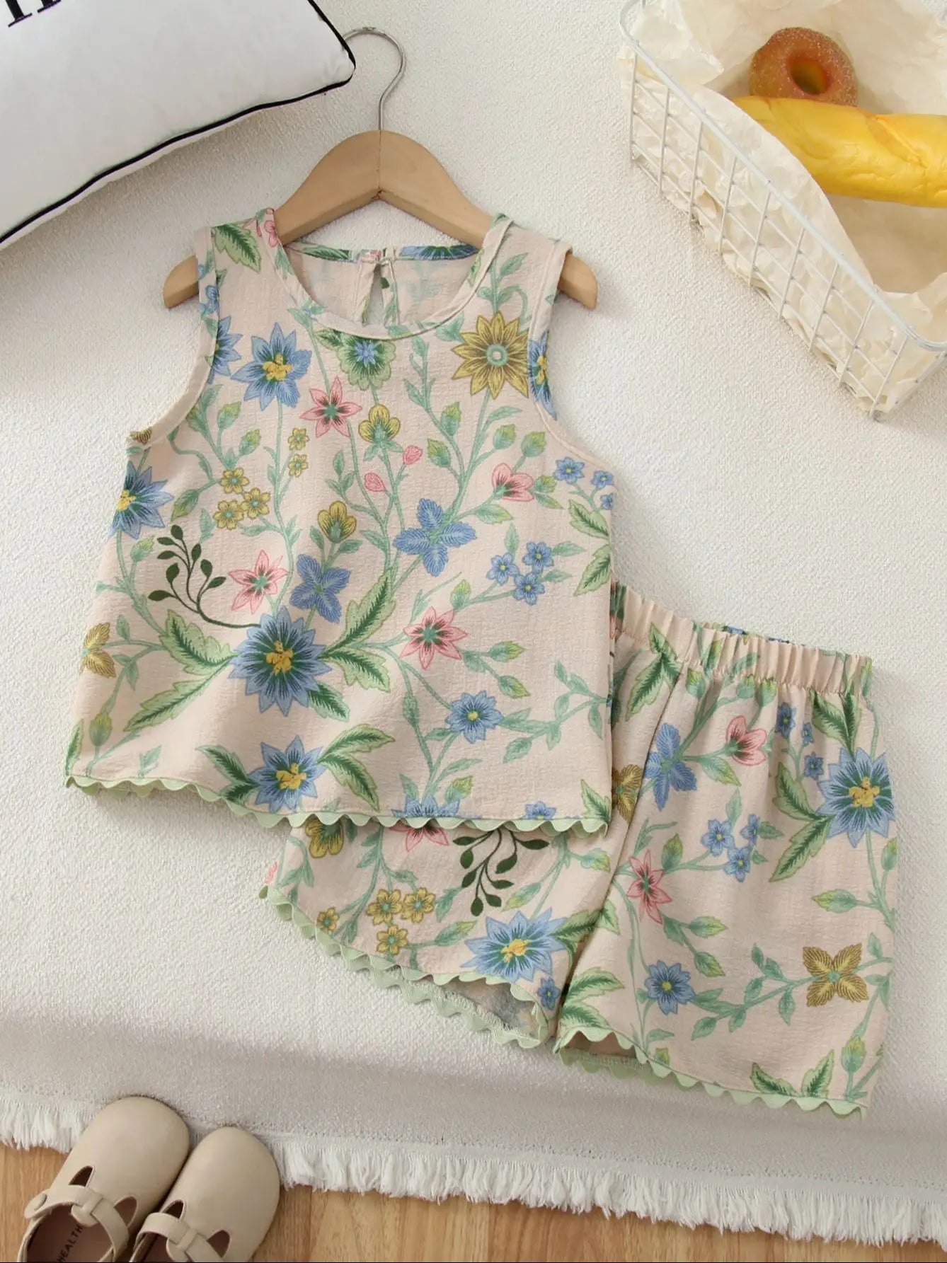 Conjunto Infantil Floral Menina Verão