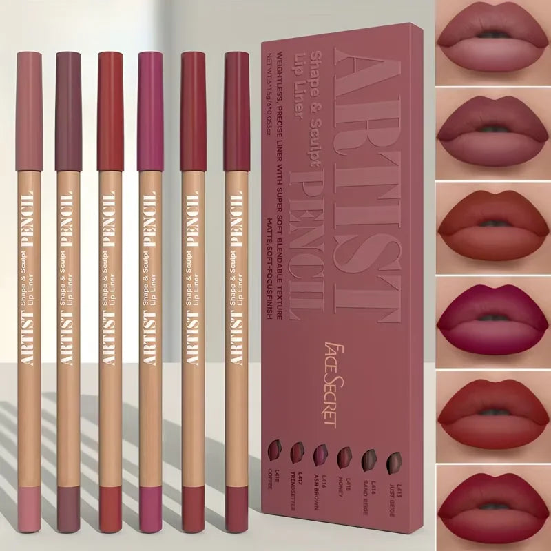 Kit Lápis Labial Veludo Matte 6 Cores