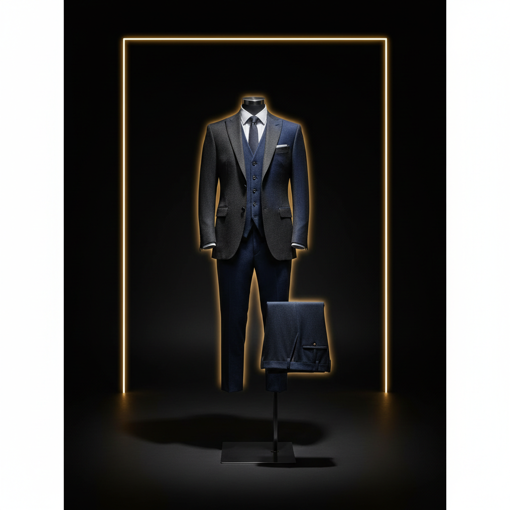 Conjunto Masculino 3 Peças — Blazer, Colete e Calça