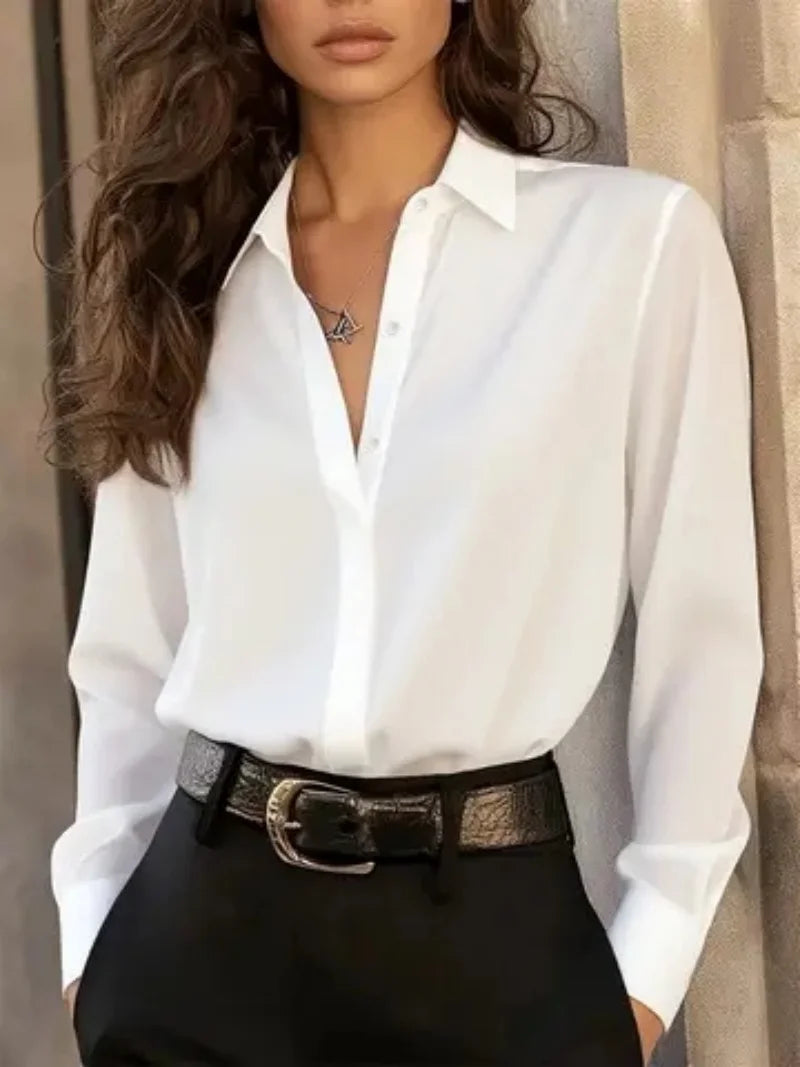 Blusa Feminina Manga Longa com Botões