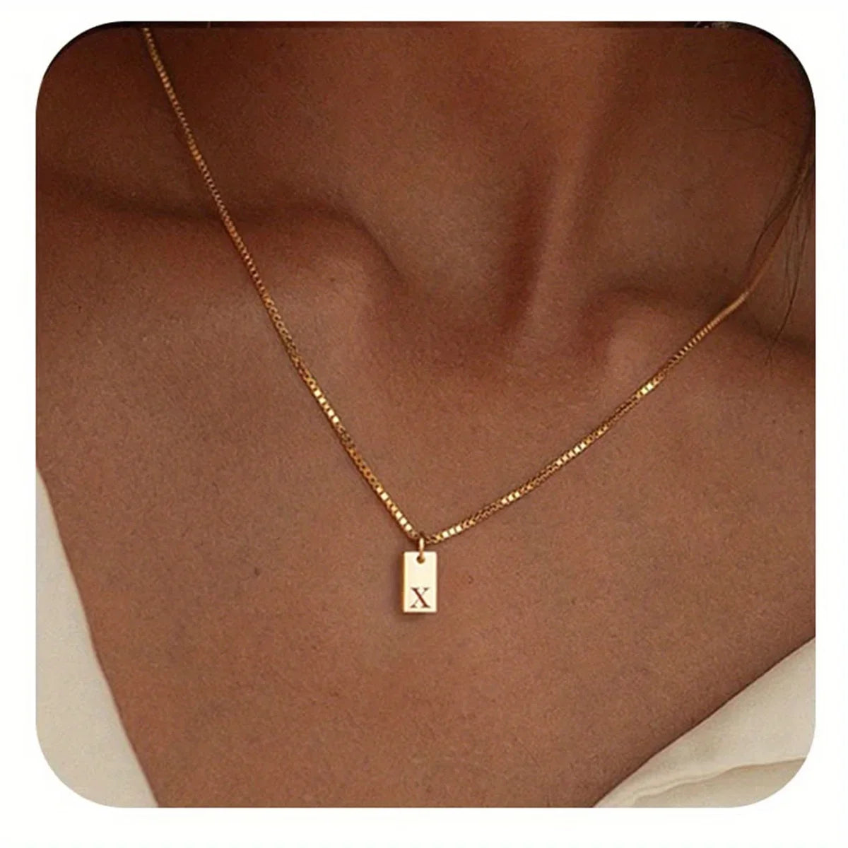 Colar Pingente Letra Inicial Banhado a Ouro