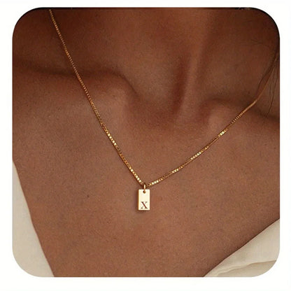 Colar Pingente Letra Inicial Banhado a Ouro
