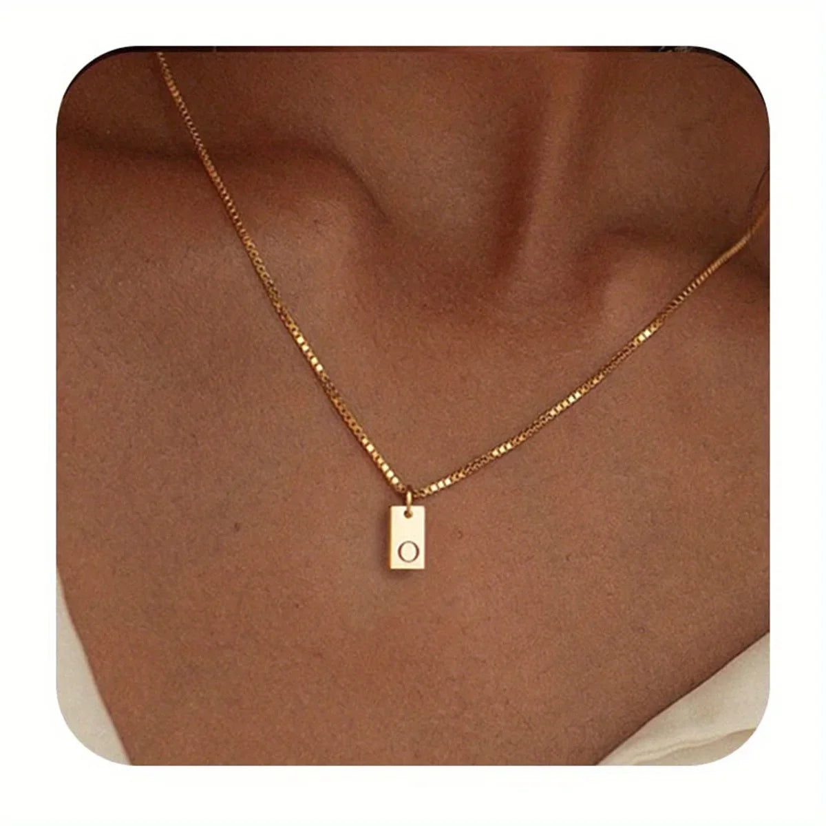 Colar Pingente Letra Inicial Banhado a Ouro