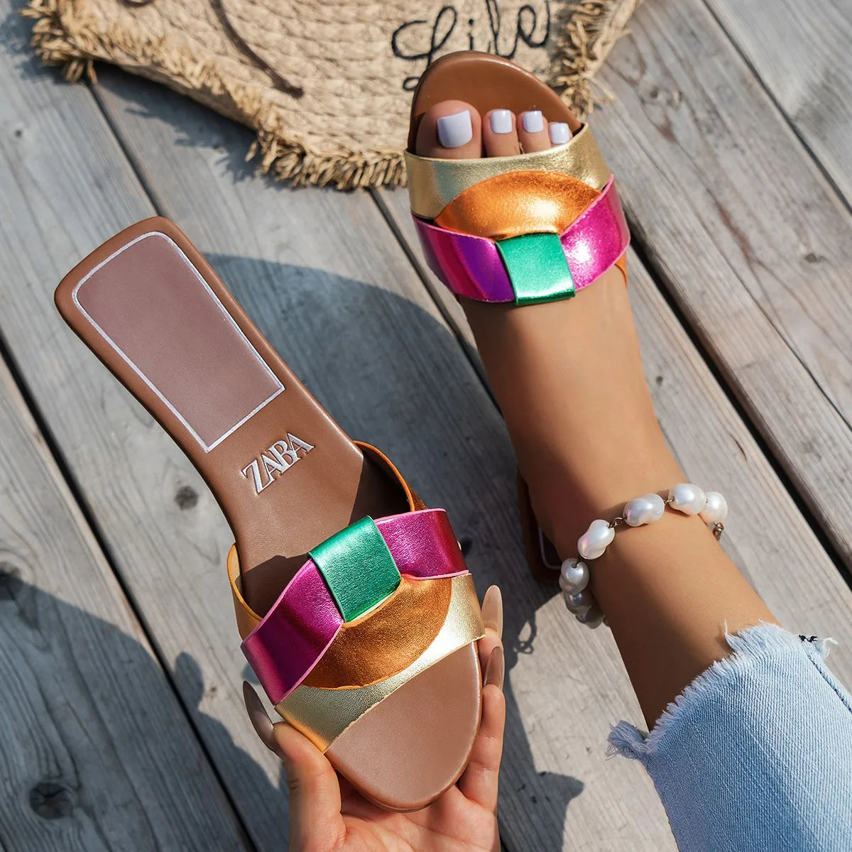 Sandália Feminina Flat T-Shape