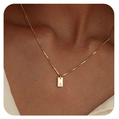 Colar Pingente Letra Inicial Banhado a Ouro