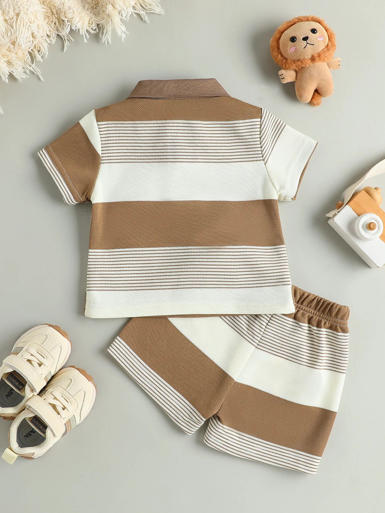 Conjunto Infantil Menino Listrado Urso