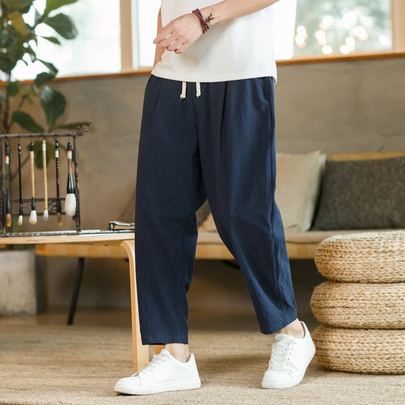 Calça Masculina Linho Shorts Streetwear