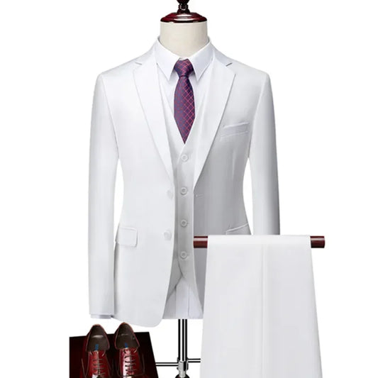 Conjunto Masculino 3 Peças — Blazer, Colete e Calça