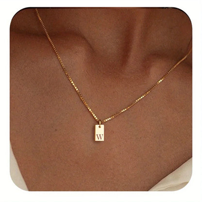 Colar Pingente Letra Inicial Banhado a Ouro
