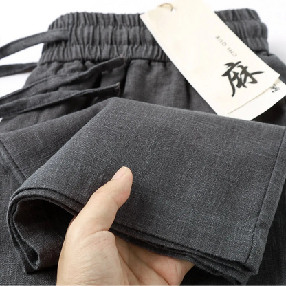 Calça Masculina Linho Casual Reta