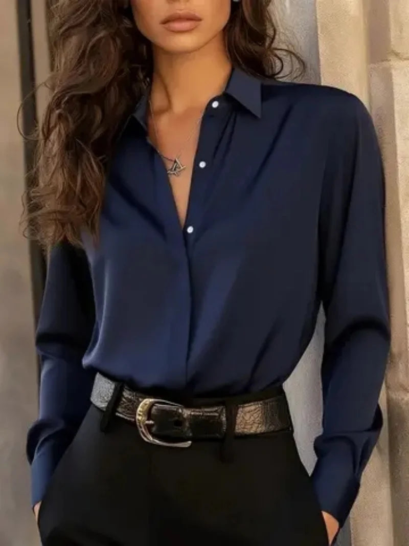 Blusa Feminina Manga Longa com Botões