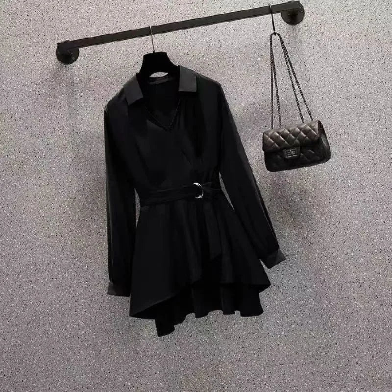 Blusa Feminina Manga Longa Efeito Slim