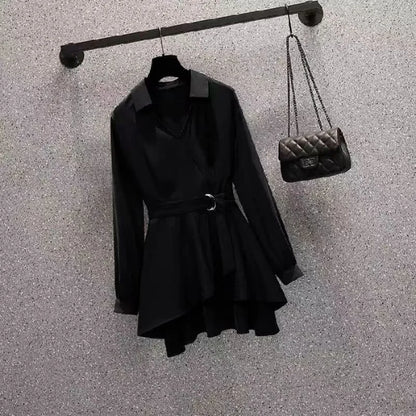 Blusa Feminina Manga Longa Efeito Slim
