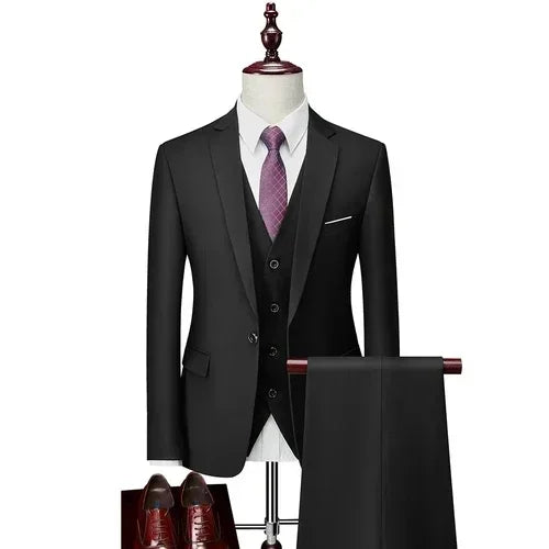 Conjunto Masculino 3 Peças — Blazer, Colete e Calça