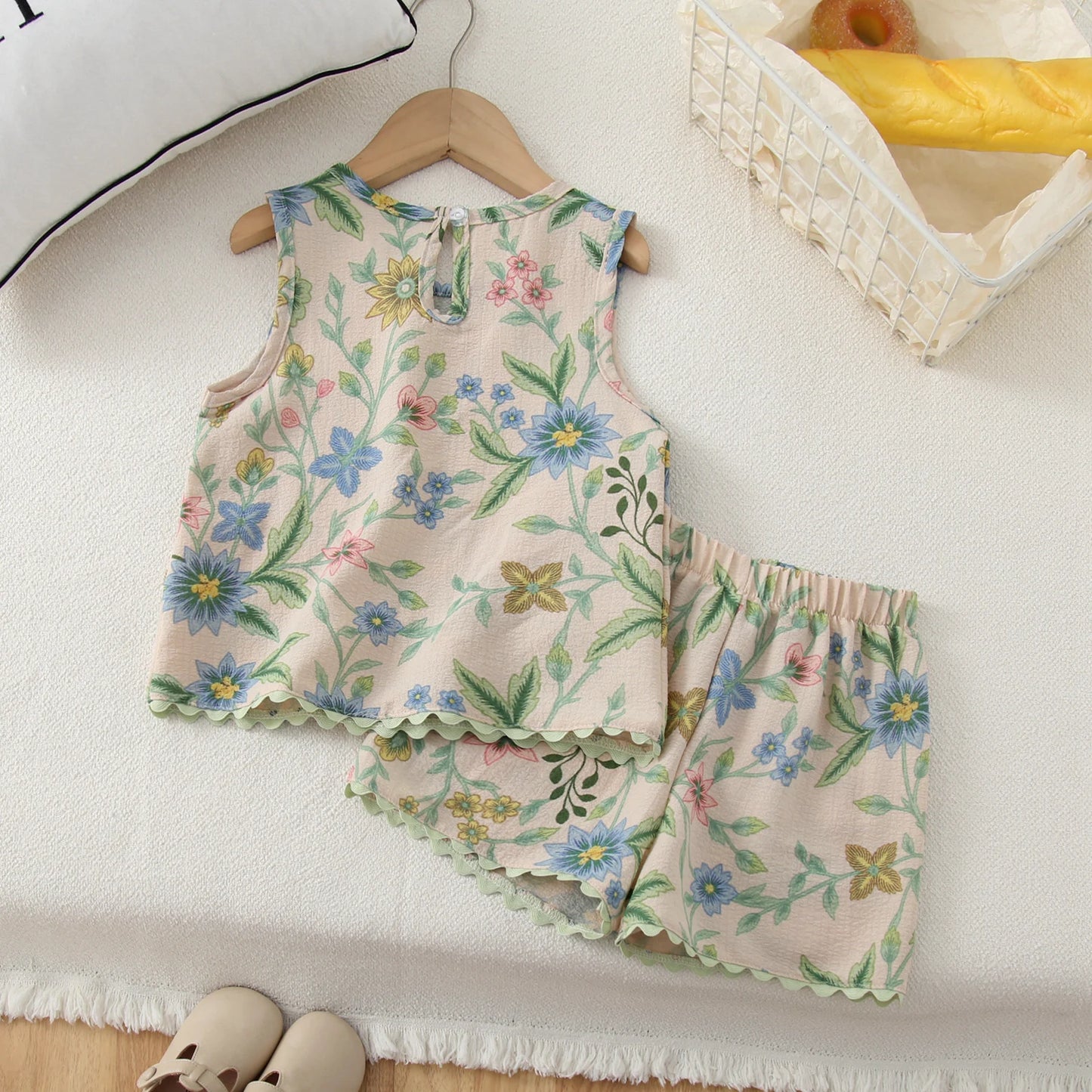 Conjunto Infantil Floral Menina Verão