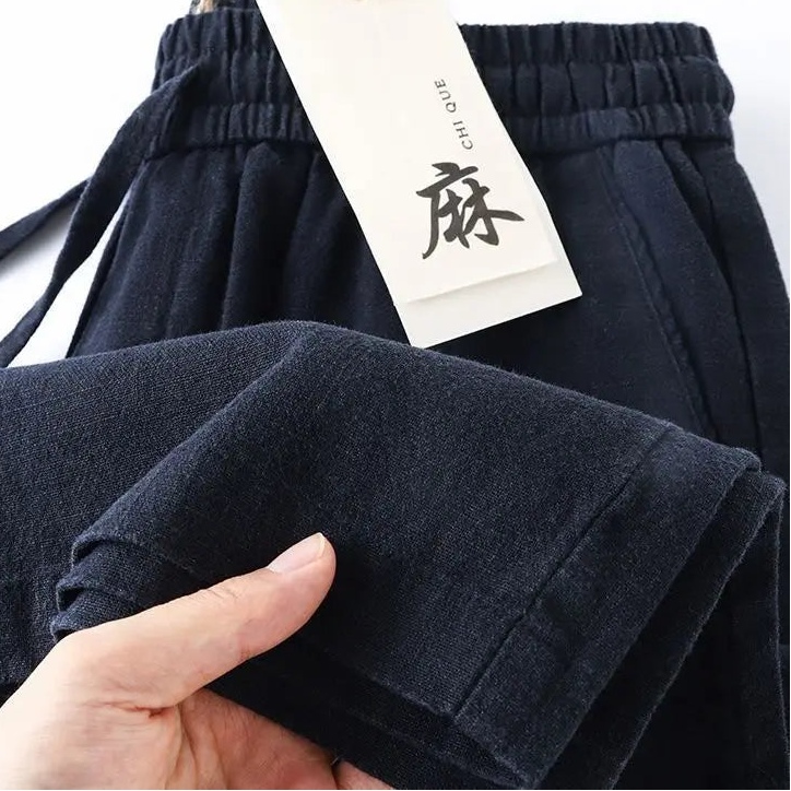 Calça Masculina Linho Casual Reta