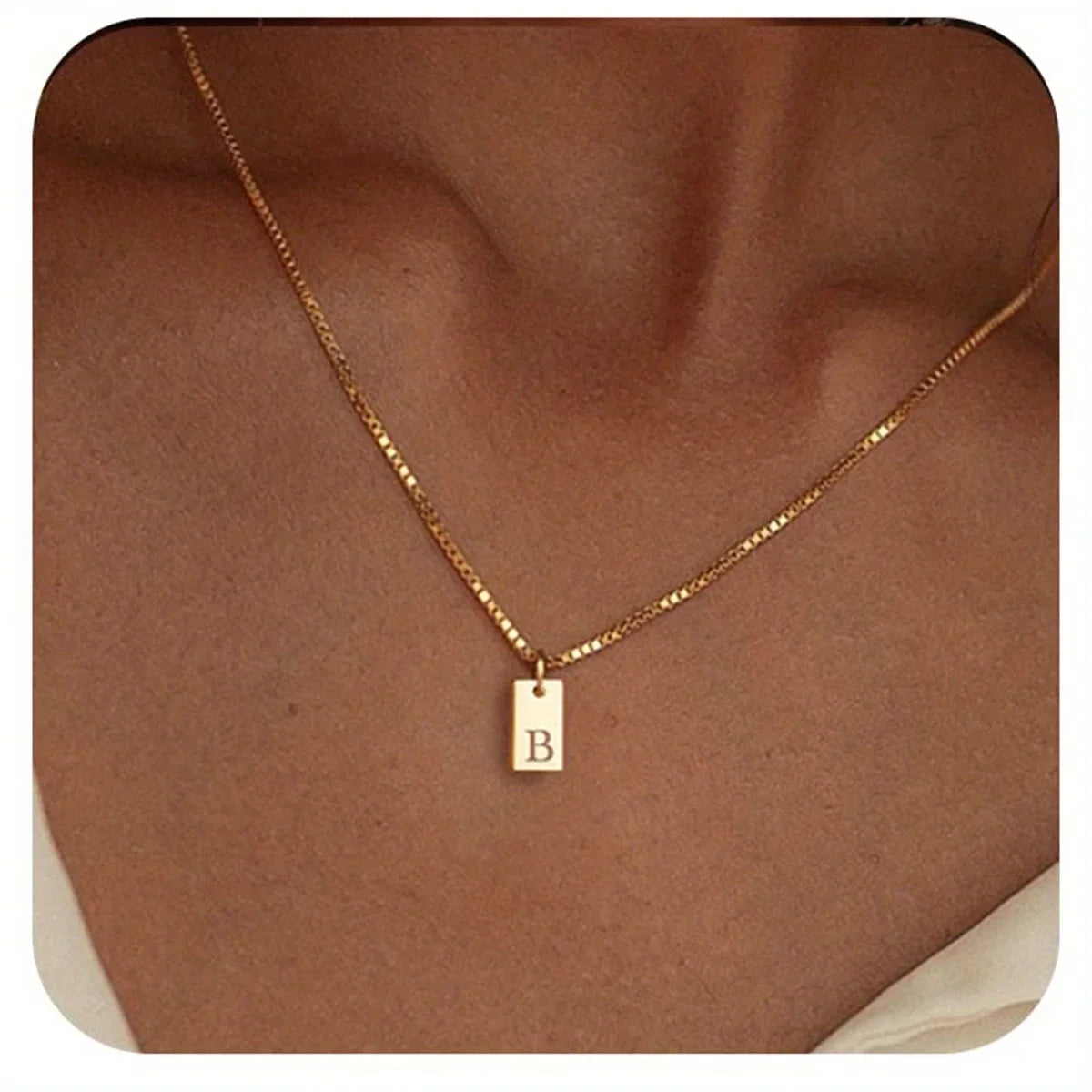 Colar Pingente Letra Inicial Banhado a Ouro
