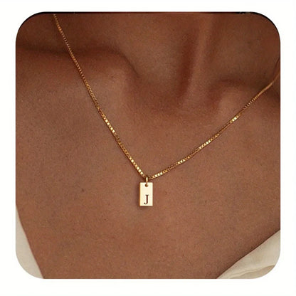 Colar Pingente Letra Inicial Banhado a Ouro