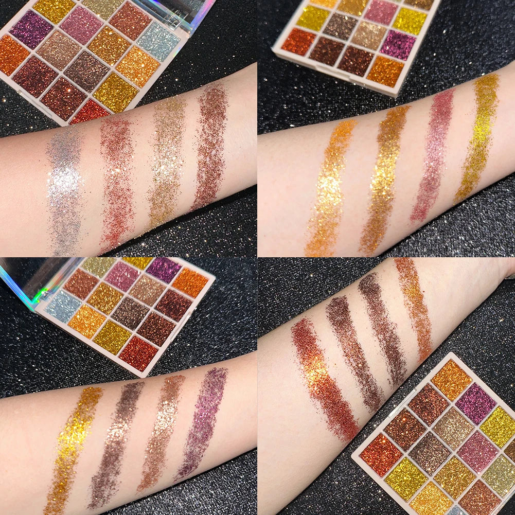 Paleta de Sombras Shimmer — 16 Cores