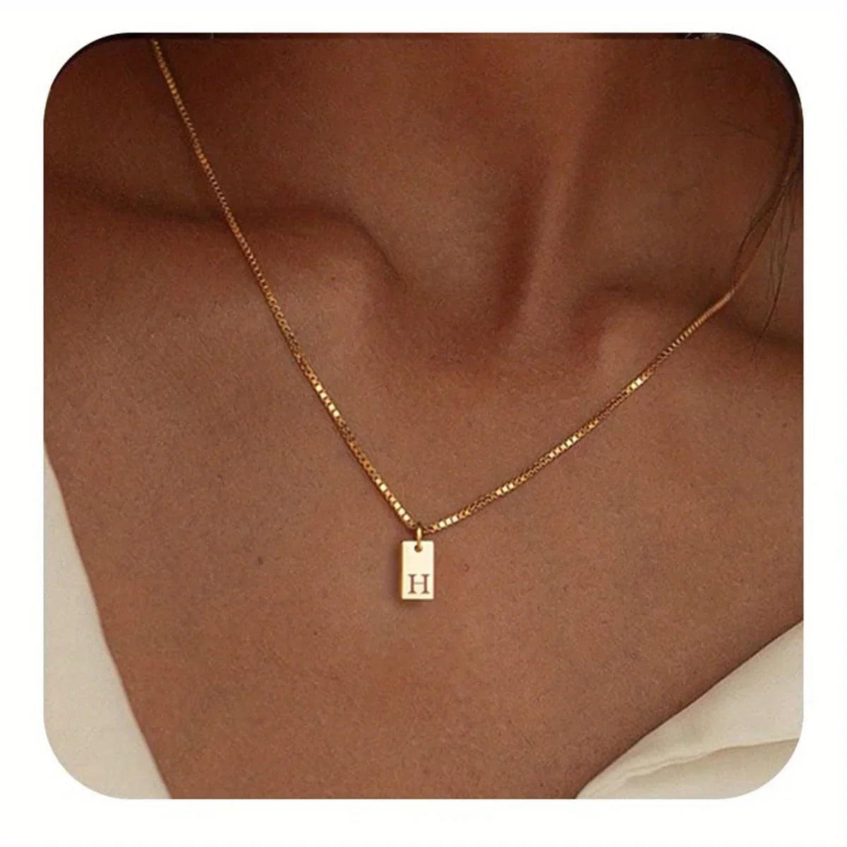 Colar Pingente Letra Inicial Banhado a Ouro