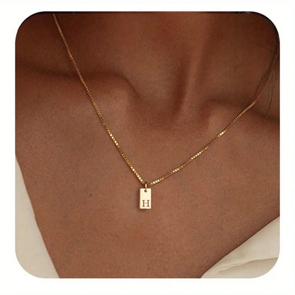 Colar Pingente Letra Inicial Banhado a Ouro