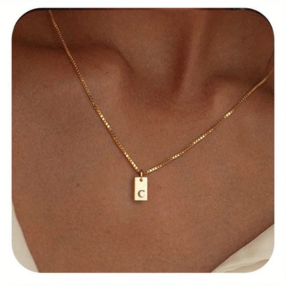 Colar Pingente Letra Inicial Banhado a Ouro