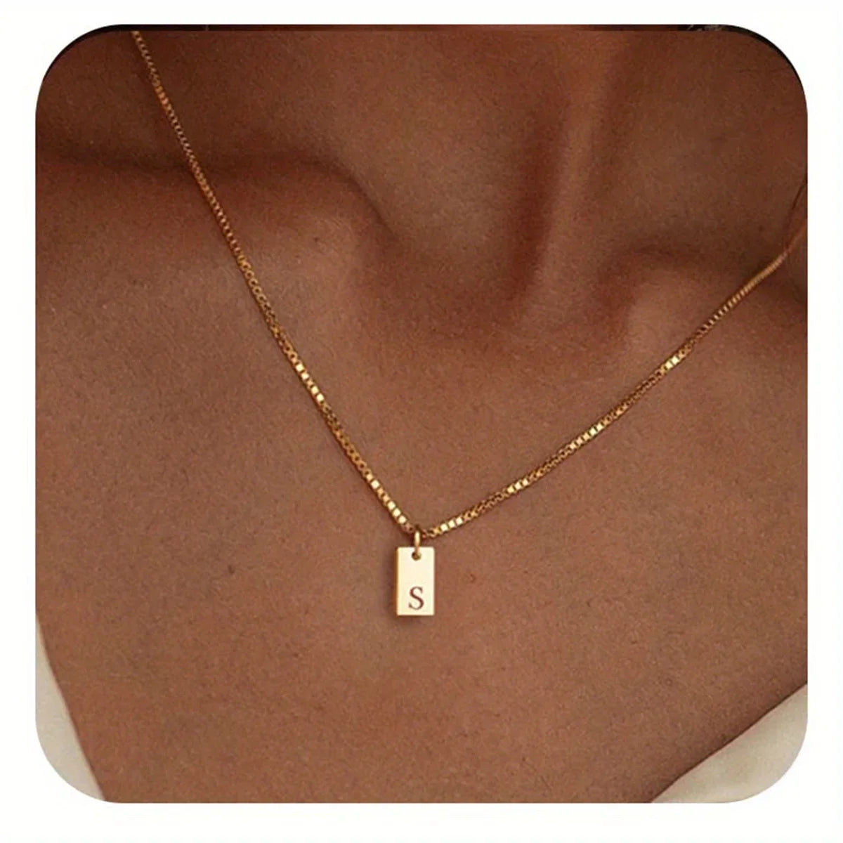 Colar Pingente Letra Inicial Banhado a Ouro