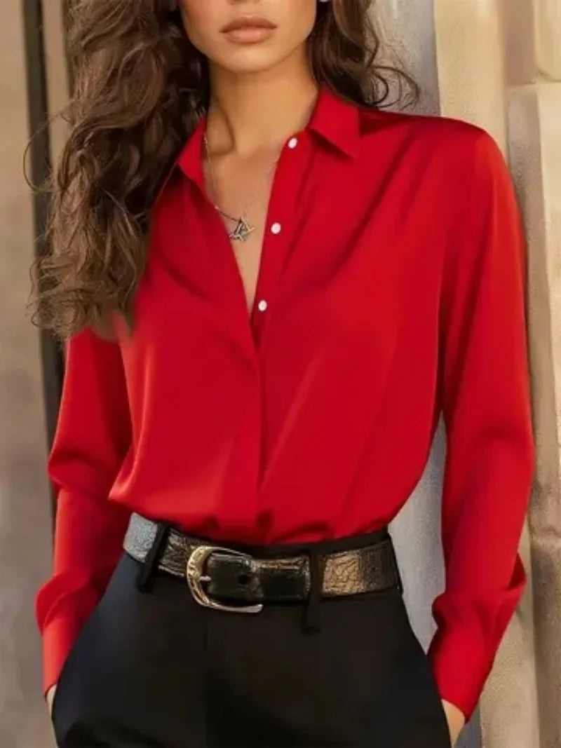 Blusa Feminina Manga Longa com Botões
