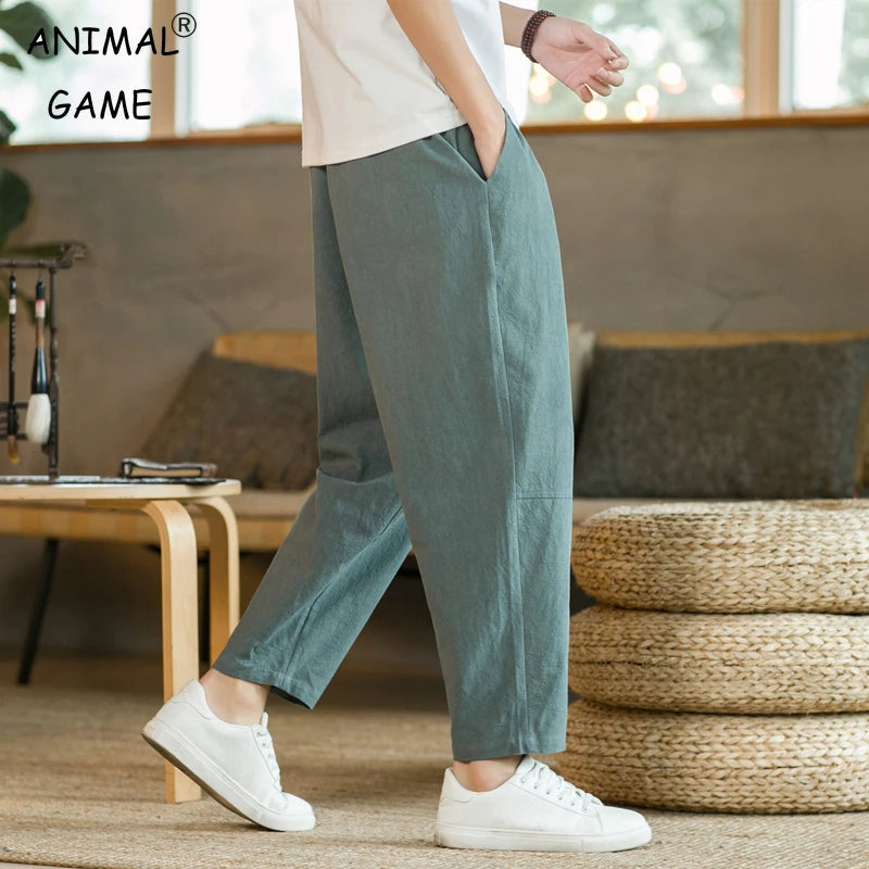Calça Masculina Linho Shorts Streetwear