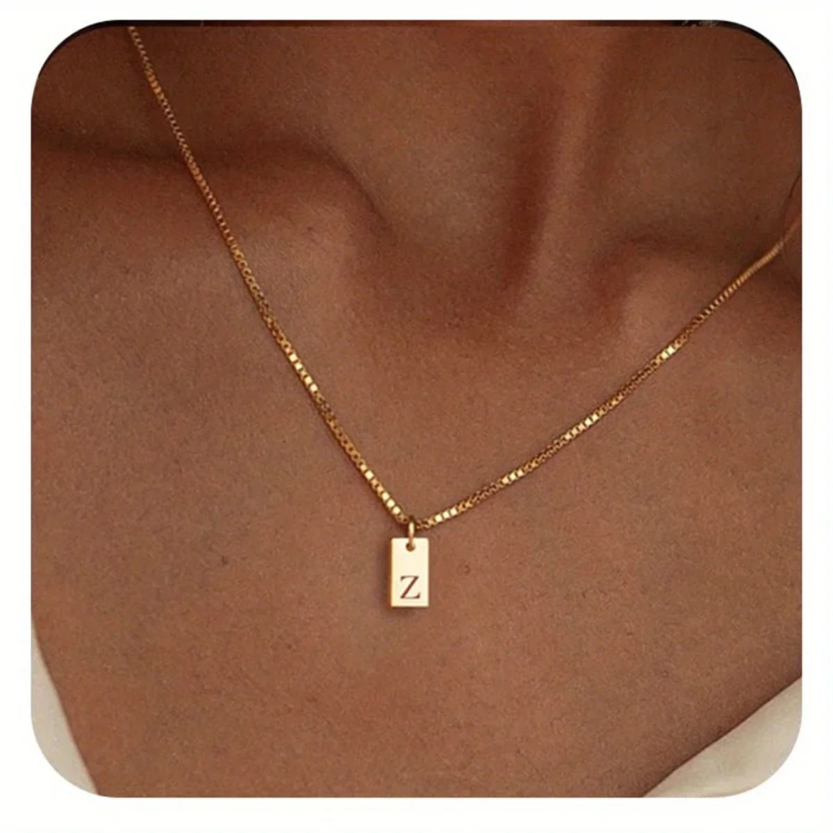 Colar Pingente Letra Inicial Banhado a Ouro