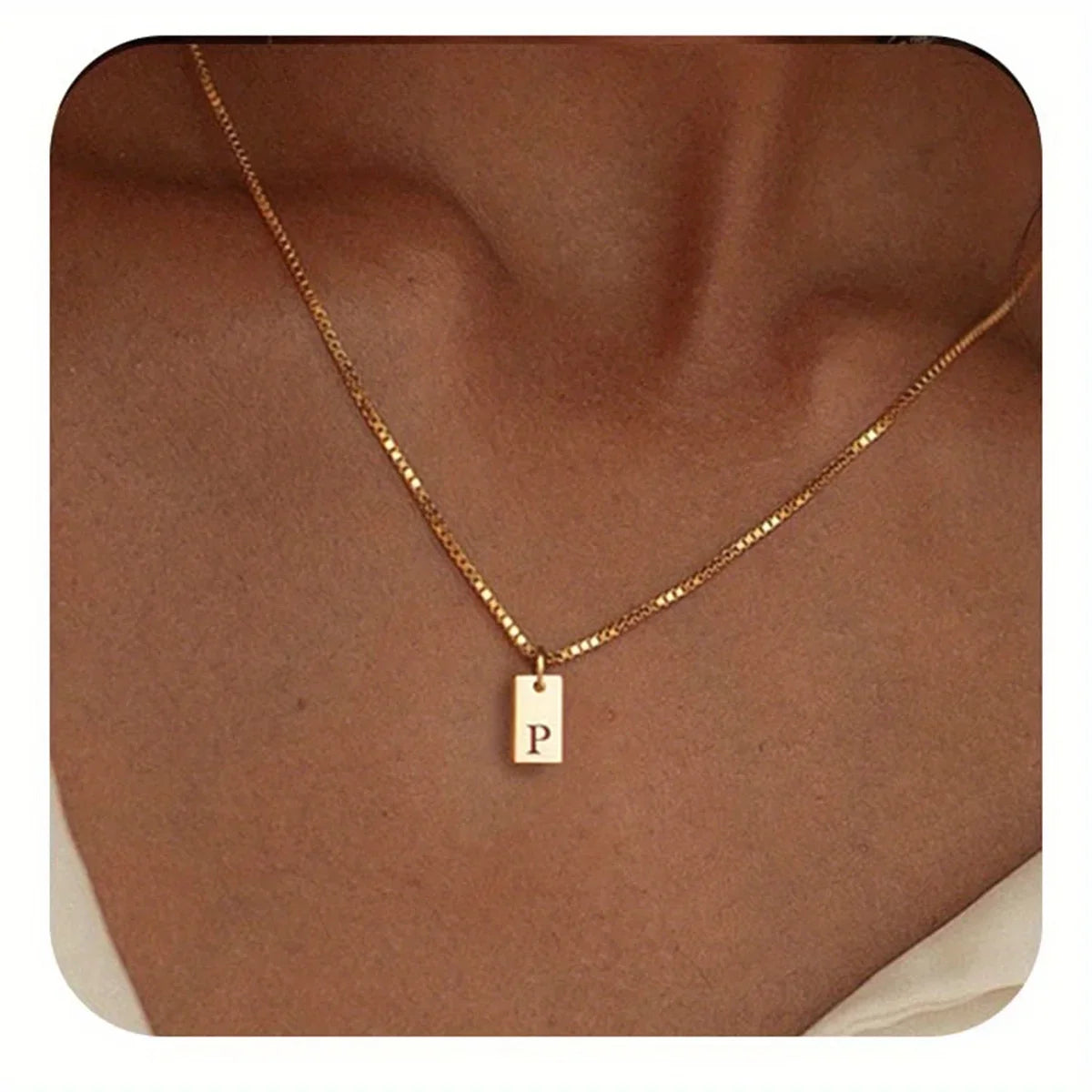 Colar Pingente Letra Inicial Banhado a Ouro