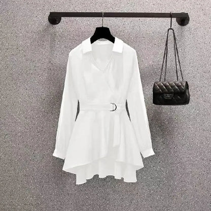 Blusa Feminina Manga Longa Efeito Slim