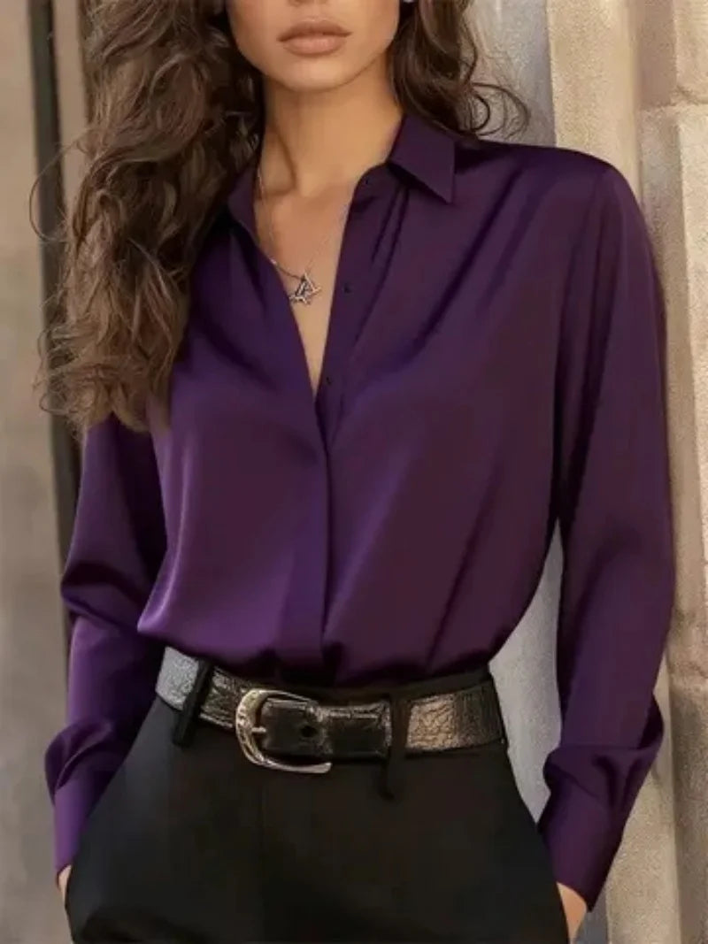 Blusa Feminina Manga Longa com Botões