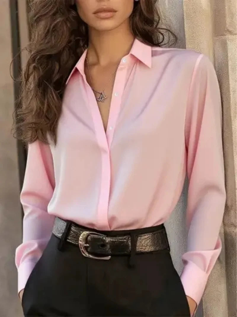Blusa Feminina Manga Longa com Botões