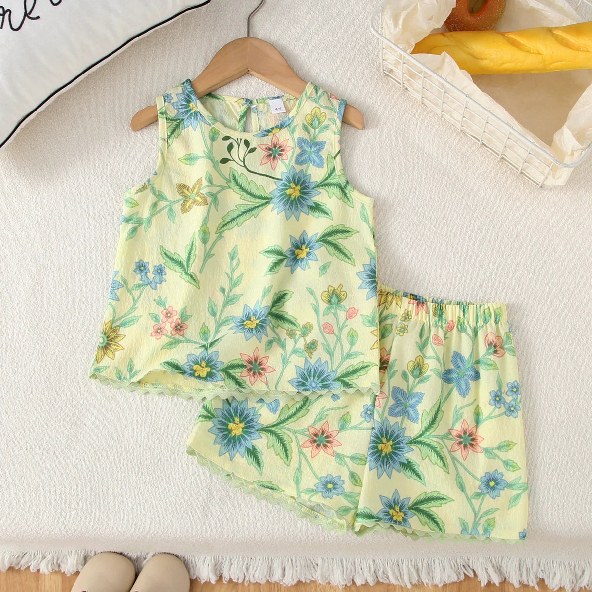 Conjunto Infantil Floral Menina Verão