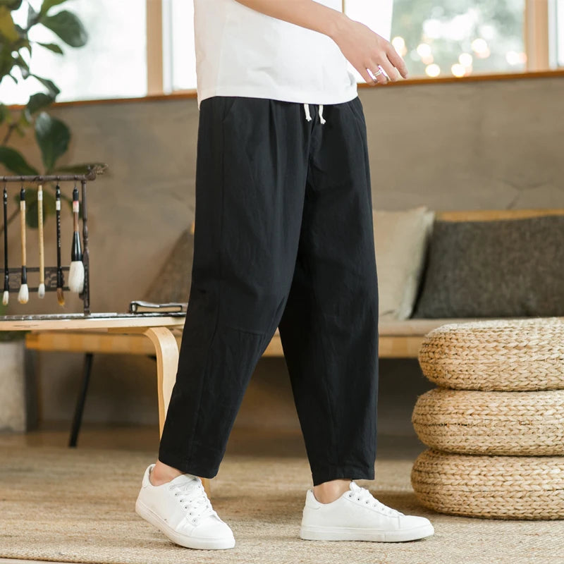 Calça Masculina Linho Shorts Streetwear
