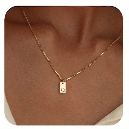 Colar Pingente Letra Inicial Banhado a Ouro