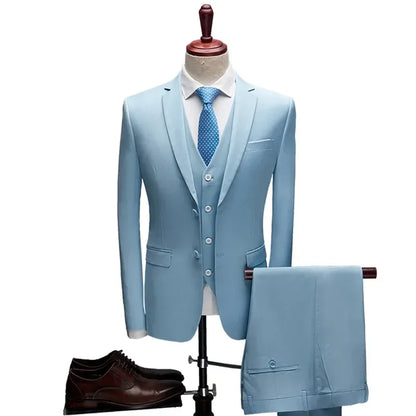 Conjunto Masculino 3 Peças — Blazer, Colete e Calça
