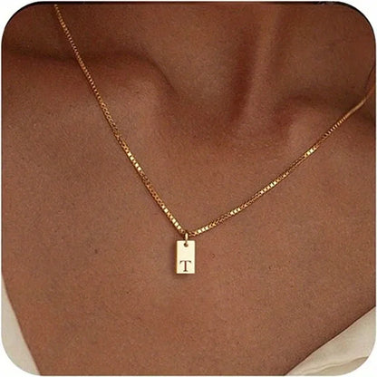 Colar Pingente Letra Inicial Banhado a Ouro
