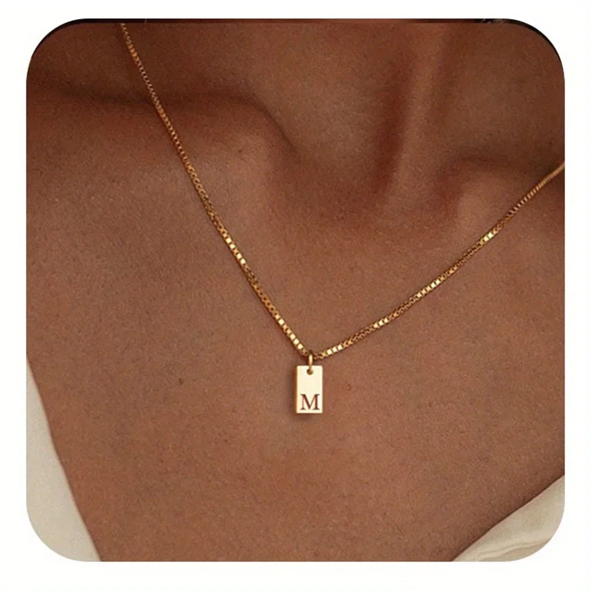 Colar Pingente Letra Inicial Banhado a Ouro